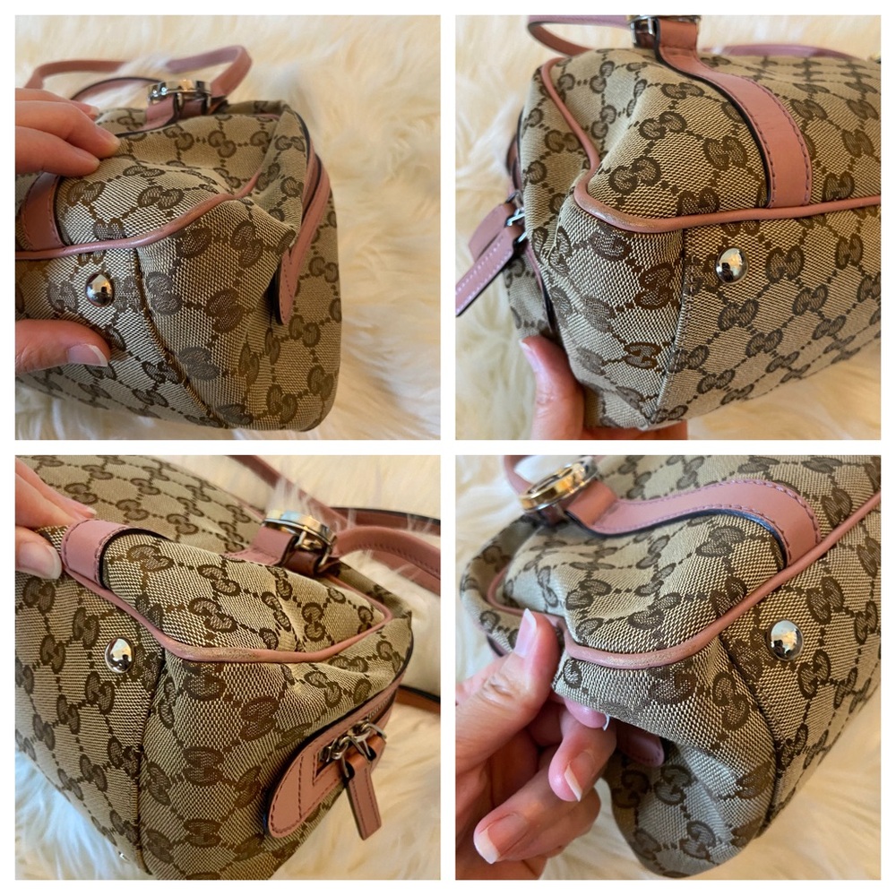 Gucci Brown GG Canvas Twins Shoulder Bag Beige/Pink - Picture 14 of 14